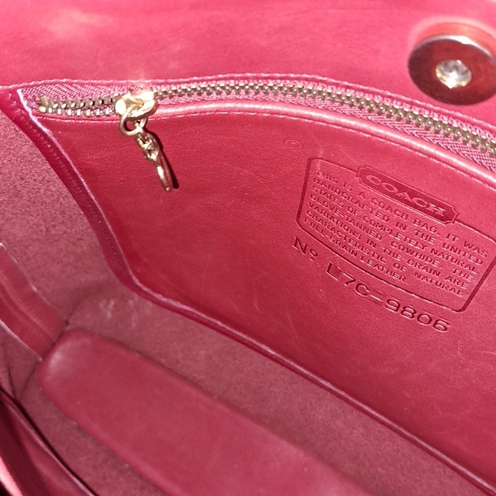 Coach Vintage USA 9806 Slim Bucket Equestrian Red Leather Legacy Shoulder Bag - Picture 14 of 15